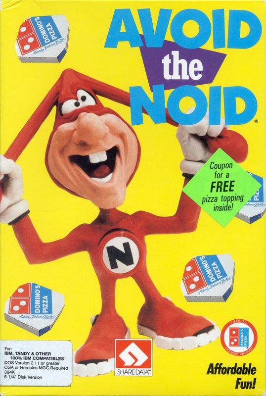 Avoid the Noid box art for Commodore 64